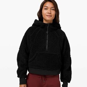 Scuba oversized Sherpa 1/2 zip black M/L